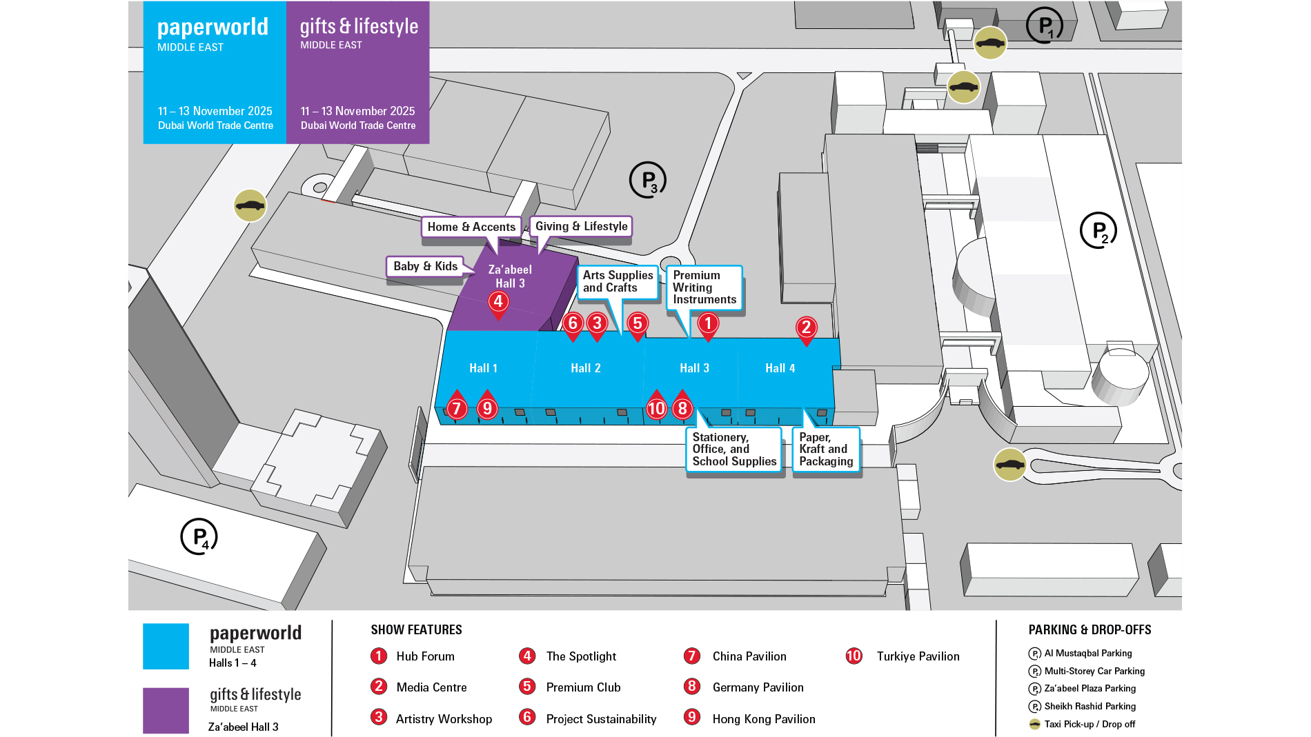 Paperworld Middle East and Gifts & Lifestyle Middle East 2025 Venue Map